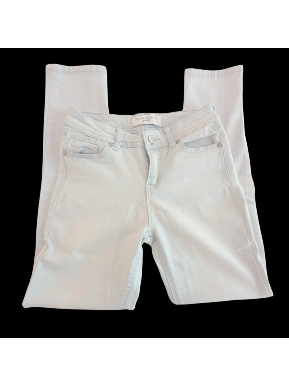 Celebrity Pink Girls Denim Stretch Jeans 12 Skinny Light Wash Reg Rise 5-Pkt